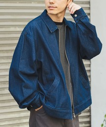 Denim Zip Up Blouson