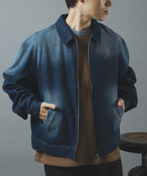 ITEMS URBANRESEARCH(アイテムズ アーバンリサーチ)の「Denim Zip Up Blouson(ブルゾン・メンズ・ネイビー/ブルー系その他/ブラック・LARGE/MEDIUM)」の8枚目の写真