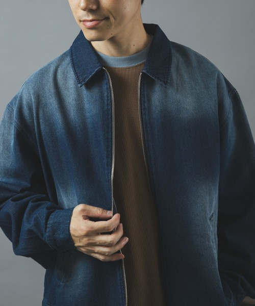 ITEMS URBANRESEARCH(アイテムズ アーバンリサーチ)の「Denim Zip Up Blouson(ブルゾン・メンズ・ネイビー/ブルー系その他/ブラック・LARGE/MEDIUM)」の4枚目の写真