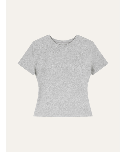 AUBER(オーベル)の「Organic Short Sleeve - Gray(Tシャツ/カットソー・レディース・グレー・1/2)」の1枚目の写真