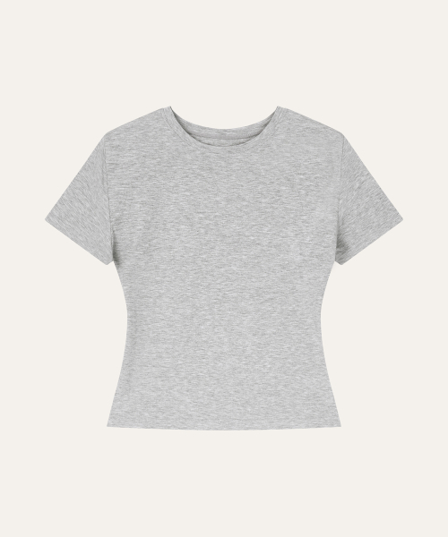 AUBER(オーベル)の「Organic Short Sleeve - Gray(Tシャツ/カットソー・レディース・グレー・1/2)」の2枚目の写真
