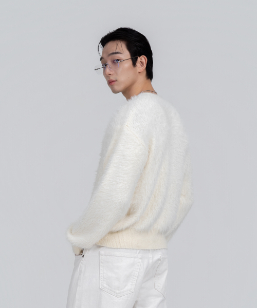 PHOS333(フォースサンサンサン)の「M ヘアリーニットセーター / アイボリー(ニット/セーター・メンズ・その他・LARGE)」の3枚目の写真
