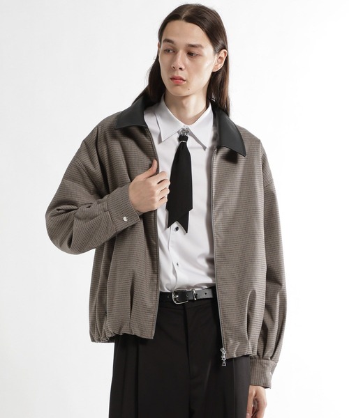 HARE(ハレ)の「【合成皮革】エリレザーコクーンブルゾン(HARE)(ブルゾン・メンズ・グレー系その他/ブラック/ベージュ系その他・FREE)」の3枚目の写真