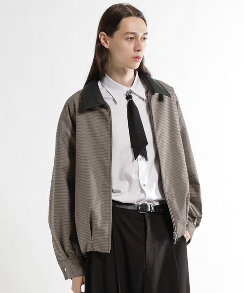 HARE(ハレ)の「【合成皮革】エリレザーコクーンブルゾン(HARE)(ブルゾン・メンズ・グレー系その他/ブラック/ベージュ系その他・FREE)」の22枚目の写真