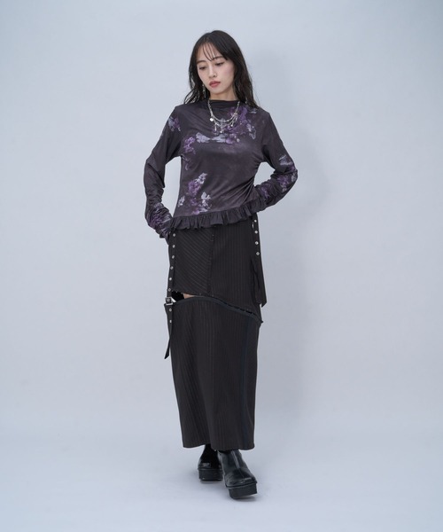 HARE(ハレ)の「FlowerSkewカットソー(HARE)(Tシャツ/カットソー・レディース・ブラウン/ブラック・FREE)」の17枚目の写真