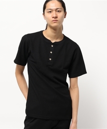 【JEMORGAN】サーマル半袖クルーネックヘンリーTシャツ