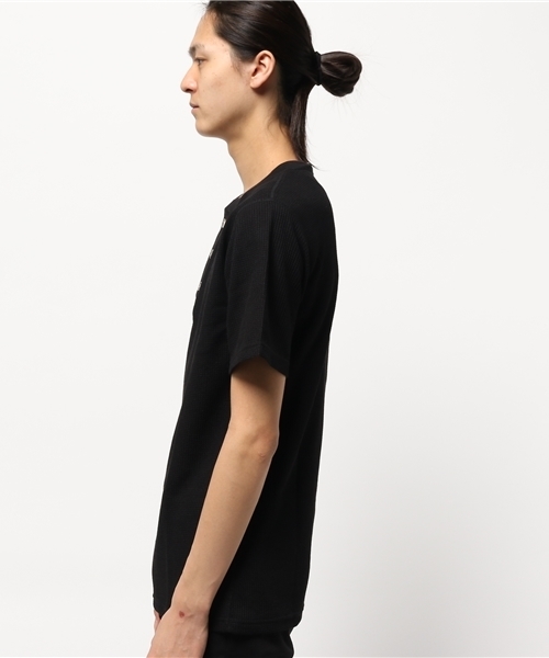 Abiding Aim(アバイディングエイム)の「【JEMORGAN】サーマル半袖クルーネックヘンリーTシャツ(Tシャツ/カットソー・メンズ・ネイビー/アイボリー/ブラック/ホワイト/トップグレー・X-LARGE/LARGE/MEDIUM/SMALL)」の6枚目の写真