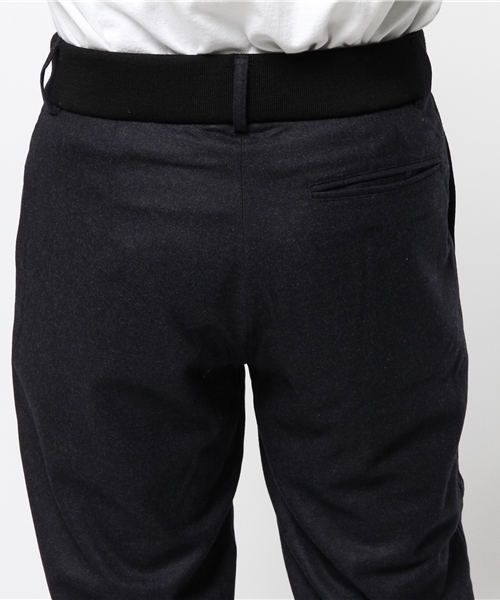 WRAPINKNOT（ラッピンノット）の「SUPER100's ウール ワイド パンツ（スラックス・メンズ・ブラック/ネイビー/グレー・2/3）」の8枚目の写真