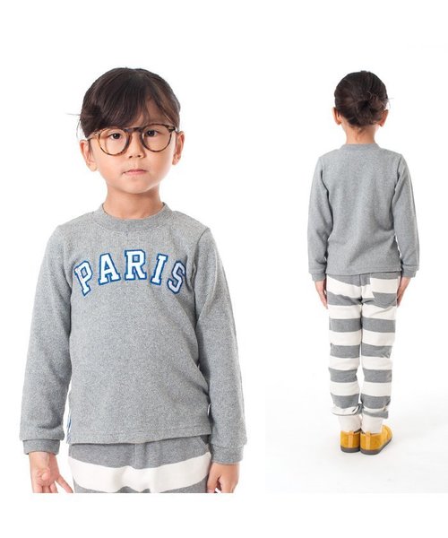 apres les cours（アプレレクール）の「PARIS長袖Ｔシャツ（Tシャツ/カットソー・キッズ・キナリ/グレー・140/100/120/110/130/80/90）」の3枚目の写真