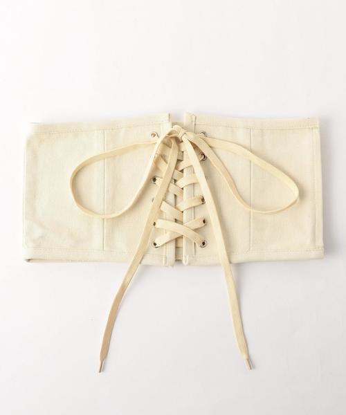 Another Edition（アナザーエディション）の「コルセットベルト ◆（ベルト・レディース・ナチュラル/ネイビー/オフホワイト/ダークグリーン/ブラウン・FREE）」の4枚目の写真