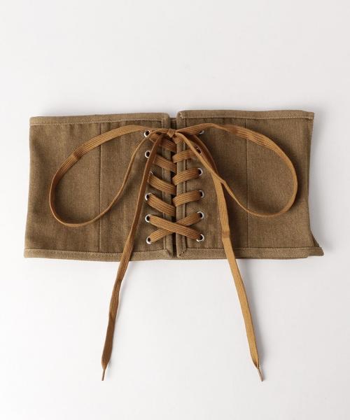 Another Edition（アナザーエディション）の「コルセットベルト ◆（ベルト・レディース・ナチュラル/ネイビー/オフホワイト/ダークグリーン/ブラウン・FREE）」の3枚目の写真