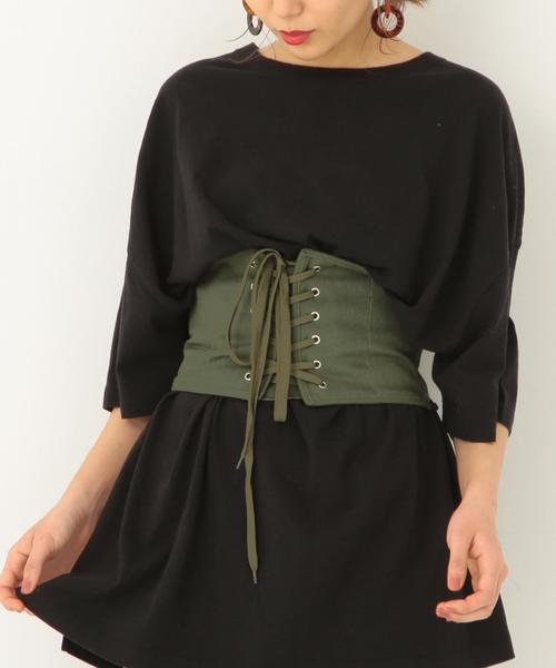 Another Edition（アナザーエディション）の「コルセットベルト ◆（ベルト・レディース・ナチュラル/ネイビー/オフホワイト/ダークグリーン/ブラウン・FREE）」の5枚目の写真