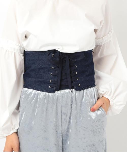 Another Edition（アナザーエディション）の「コルセットベルト ◆（ベルト・レディース・ナチュラル/ネイビー/オフホワイト/ダークグリーン/ブラウン・FREE）」の9枚目の写真