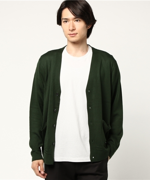 WEGO（ウィゴー）の「WEGO/カラーVネックカーディガン（カーディガン/ボレロ・メンズ・ネイビー/ダークグリーン/ブラック/ワイン・LARGE/MEDIUM/SMALL）」の8枚目の写真