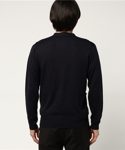 WEGO（ウィゴー）の「WEGO/カラーVネックカーディガン（カーディガン/ボレロ・メンズ・ネイビー/ダークグリーン/ブラック/ワイン・LARGE/MEDIUM/SMALL）」の9枚目の写真