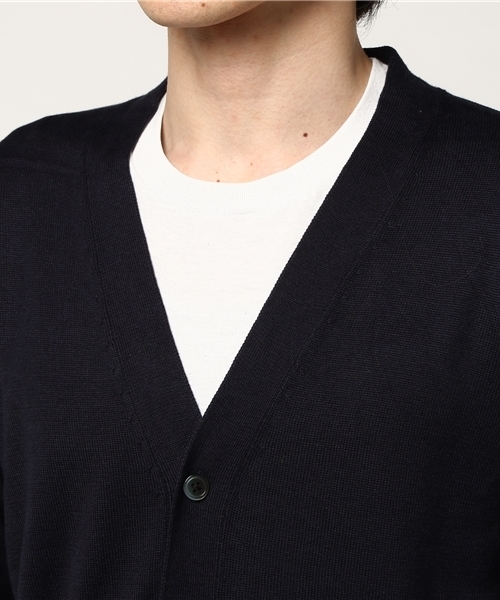 WEGO（ウィゴー）の「WEGO/カラーVネックカーディガン（カーディガン/ボレロ・メンズ・ネイビー/ダークグリーン/ブラック/ワイン・LARGE/MEDIUM/SMALL）」の14枚目の写真