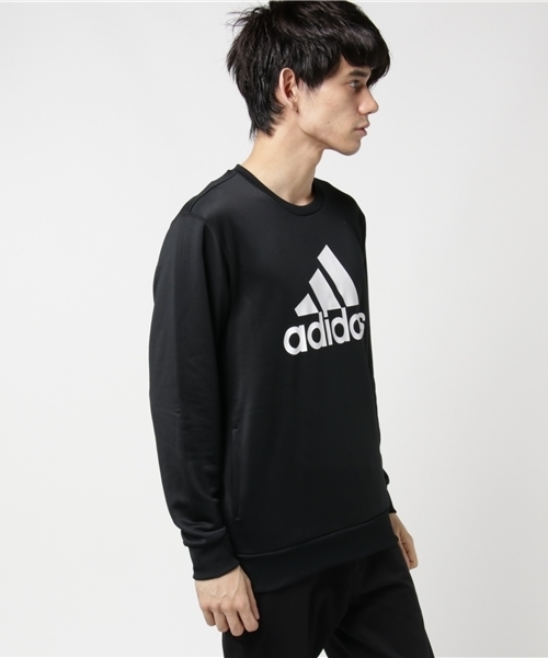 adidas（アディダス）の「スウェットトレーナー ESS ENTIALS ライトクルーネックスウェット (裏起毛) CE0271（スウェット・メンズ・グレー/ホワイト/ブラック/ネイビー・3L/LL/S/L/M）」の5枚目の写真