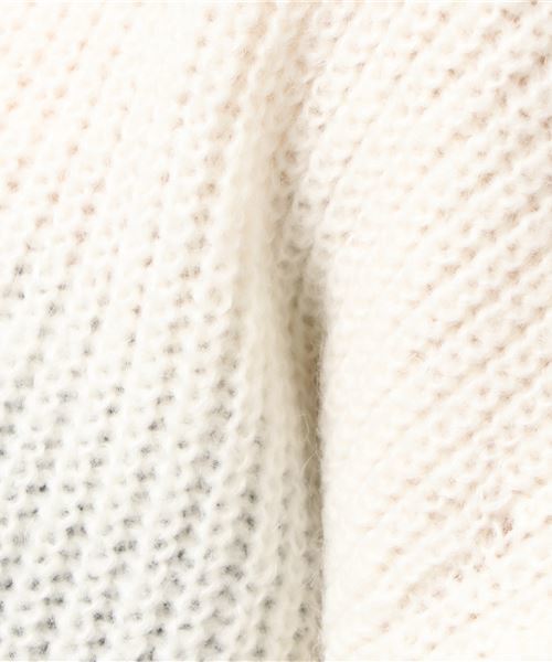 UNITED TOKYO（ユナイテッドトウキョウ）の「モヘアVネックニット（ニット/セーター・レディース・ホワイト/ブラック/パープル/グレー/グリーン/マスタード・1）」の8枚目の写真