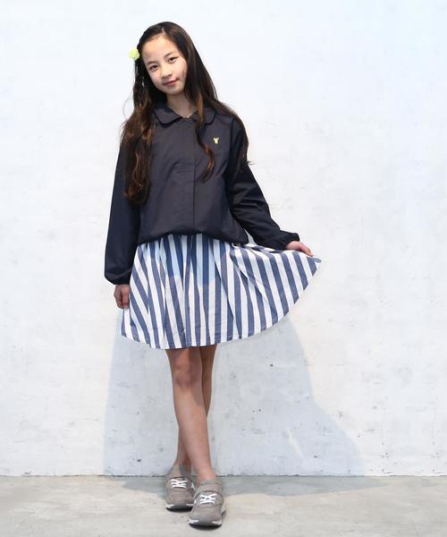 coen（コーエン）の「【coen キッズ / ジュニア】フレアスカート/スカパン/キュロットスカート/スカッツ(100～150cm)（スカート・キッズ・ストライプ/ベージュ・110/130/140/100/120/150）」の16枚目の写真