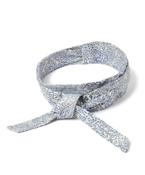 laboratory work(ラボラトリーワーク)の「ジャガードサッシュベルト(ベルト・レディース・ネイビー/ライトブルー・MEDIUM)」の2枚目の写真