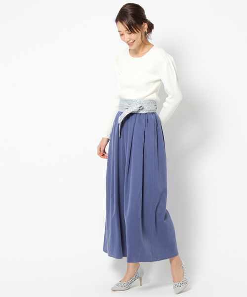 laboratory work(ラボラトリーワーク)の「ジャガードサッシュベルト(ベルト・レディース・ネイビー/ライトブルー・MEDIUM)」の14枚目の写真