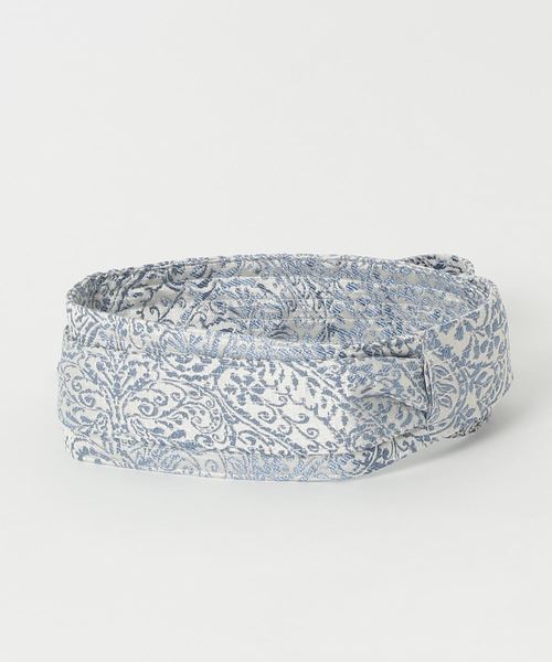 laboratory work(ラボラトリーワーク)の「ジャガードサッシュベルト(ベルト・レディース・ネイビー/ライトブルー・MEDIUM)」の3枚目の写真