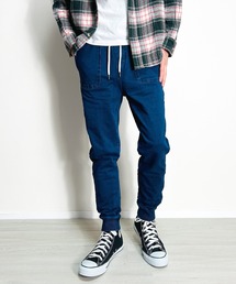 BEATJIVE | カットデニムジョガーパンツ スウェットパンツ スキニーパンツ(デニムパンツ)