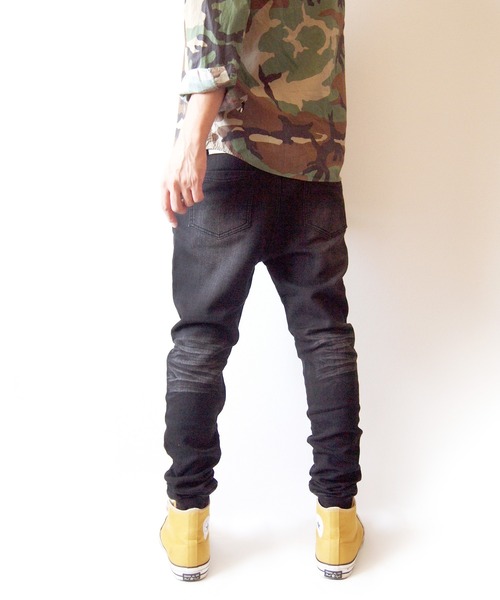 BEATJIVE(ビートジャイブ)の「ストレッチ スウェットデニム ジョガーパンツ イージーパンツ テーパード メンズ ヴィンテージ加工(デニムパンツ・メンズ・ブルー/ネイビー/インディゴブルー/ブラック/グレー・3/2/1)」の10枚目の写真