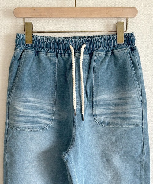 BEATJIVE(ビートジャイブ)の「ストレッチ スウェットデニム ジョガーパンツ イージーパンツ テーパード メンズ ヴィンテージ加工(デニムパンツ・メンズ・ブルー/ネイビー/インディゴブルー/ブラック/グレー・3/2/1)」の18枚目の写真