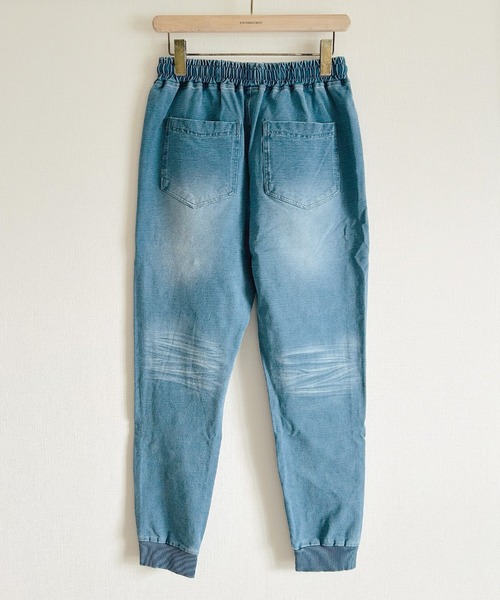 BEATJIVE(ビートジャイブ)の「ストレッチ スウェットデニム ジョガーパンツ イージーパンツ テーパード メンズ ヴィンテージ加工(デニムパンツ・メンズ・ブルー/ネイビー/インディゴブルー/ブラック/グレー・3/2/1)」の14枚目の写真