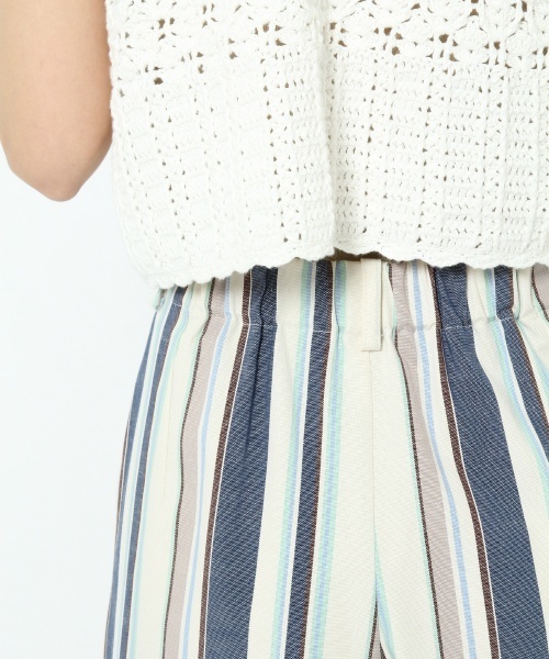 laboratory work（ラボラトリーワーク）の「ストライプタックワイドパンツ（その他パンツ・レディース・ブルー/オレンジ・MEDIUM）」の10枚目の写真