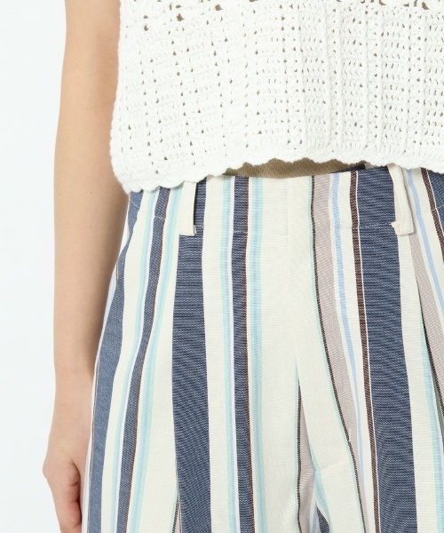 laboratory work（ラボラトリーワーク）の「ストライプタックワイドパンツ（その他パンツ・レディース・ブルー/オレンジ・MEDIUM）」の15枚目の写真