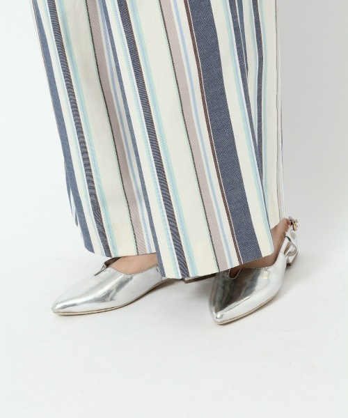 laboratory work（ラボラトリーワーク）の「ストライプタックワイドパンツ（その他パンツ・レディース・ブルー/オレンジ・MEDIUM）」の9枚目の写真