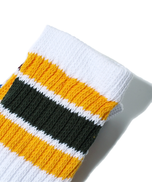 Healthknit(ヘルスニット)の「WEGO/配色3本ラインクルーソックス(ソックス/靴下・メンズ・その他1・FREE)」の3枚目の写真
