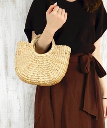 minia | リングハンドルバスケット(S)　□(かごバッグ)