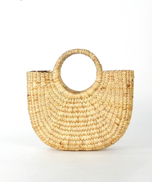 minia(ミニア)の「リングハンドルバスケット(S) □(かごバッグ・レディース・カーキ/チョコ/ナチュラル/パープル/ダークブラウン/グリーン・FREE)」の21枚目の写真