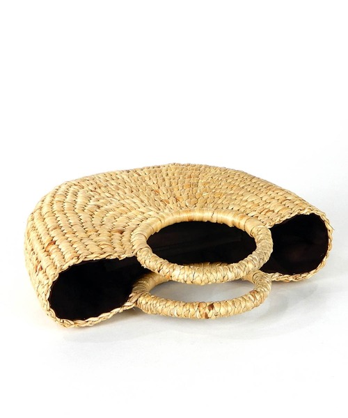 minia(ミニア)の「リングハンドルバスケット(S) □(かごバッグ・レディース・カーキ/チョコ/ナチュラル/パープル/ダークブラウン/グリーン・FREE)」の11枚目の写真