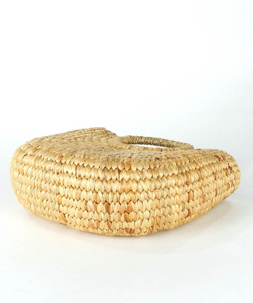 minia(ミニア)の「リングハンドルバスケット(S) □(かごバッグ・レディース・カーキ/チョコ/ナチュラル/パープル/ダークブラウン/グリーン・FREE)」の10枚目の写真