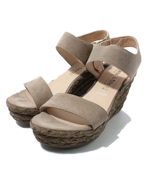 ROSE BUD（ローズバッド）の「(KAREN LIPPS)アンクルストラップ ウエッジ サンダル（サンダル・レディース・ブラック/ベージュ/ピンク/オレンジ/ブルー・35/36/37/38/39）」の3枚目の写真