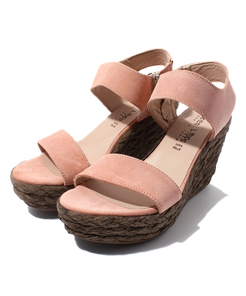 ROSE BUD（ローズバッド）の「(KAREN LIPPS)アンクルストラップ ウエッジ サンダル（サンダル・レディース・ブラック/ベージュ/ピンク/オレンジ/ブルー・35/36/37/38/39）」の5枚目の写真