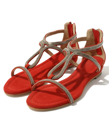 ROSE BUD | 16957 KID SUEDE CHAIN BACK ZIP SANDAL(サンダル)