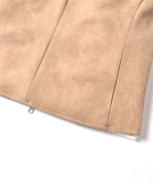 SHIPS】マシュマロスエード シングルライダース ジャケット ベージュ M