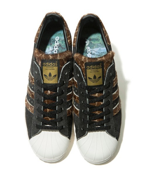 adidas Originals(アディダスオリジナルス)の「アディダス オリジナルス×エクストララージ ジラフ ハラコ素材 adidas Originals SS80s GIRAFFE for XLARGE(スニーカー・メンズ・ブラック・26cm/26.5cm/27cm/27.5cm/28cm/28.5cm/29cm)」の9枚目の写真