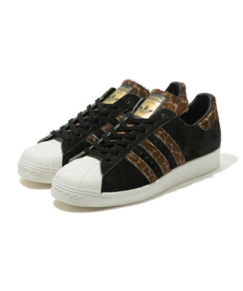 adidas Originals(アディダスオリジナルス)の「アディダス オリジナルス×エクストララージ ジラフ ハラコ素材 adidas Originals SS80s GIRAFFE for XLARGE(スニーカー・メンズ・ブラック・26cm/26.5cm/27cm/27.5cm/28cm/28.5cm/29cm)」の2枚目の写真