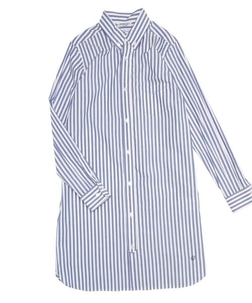 BEAMS BOY（ビームスボーイ）の「BEAMS BOY / NEW ストライプ B.Dシャツワンピース（ワンピース・レディース・グレー/ネイビー・ONE SIZE）」の18枚目の写真