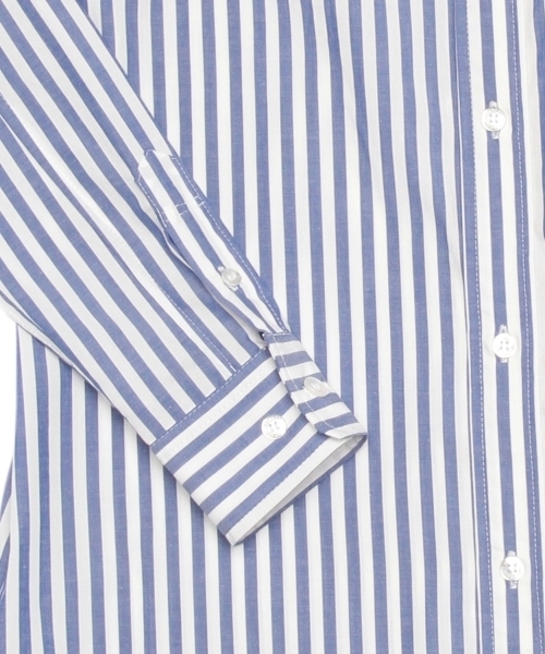 BEAMS BOY（ビームスボーイ）の「BEAMS BOY / NEW ストライプ B.Dシャツワンピース（ワンピース・レディース・グレー/ネイビー・ONE SIZE）」の14枚目の写真