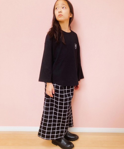 THE CASUAL（カジュアル）の「裏起毛 プリント ロングスカート キッズ（スカート・キッズ・A/B/C/D/E/F/G/H/I/J/K/L・110cm/120cm/130cm/140cm/150cm/160cm）」の6枚目の写真