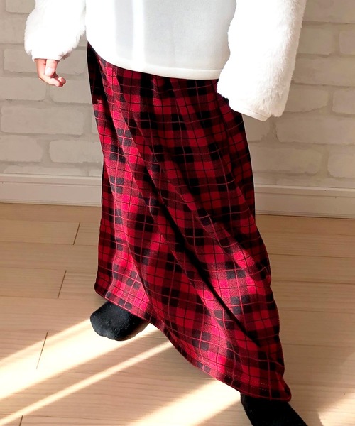 THE CASUAL（カジュアル）の「裏起毛 プリント ロングスカート キッズ（スカート・キッズ・A/B/C/D/E/F/G/H/I/J/K/L・110cm/120cm/130cm/140cm/150cm/160cm）」の16枚目の写真