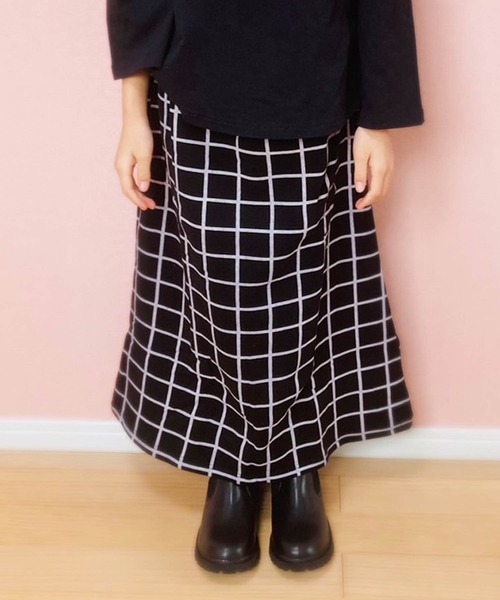 THE CASUAL（カジュアル）の「裏起毛 プリント ロングスカート キッズ（スカート・キッズ・A/B/C/D/E/F/G/H/I/J/K/L・110cm/120cm/130cm/140cm/150cm/160cm）」の17枚目の写真