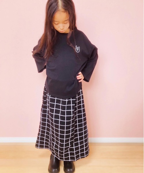 THE CASUAL（カジュアル）の「裏起毛 プリント ロングスカート キッズ（スカート・キッズ・A/B/C/D/E/F/G/H/I/J/K/L・110cm/120cm/130cm/140cm/150cm/160cm）」の20枚目の写真